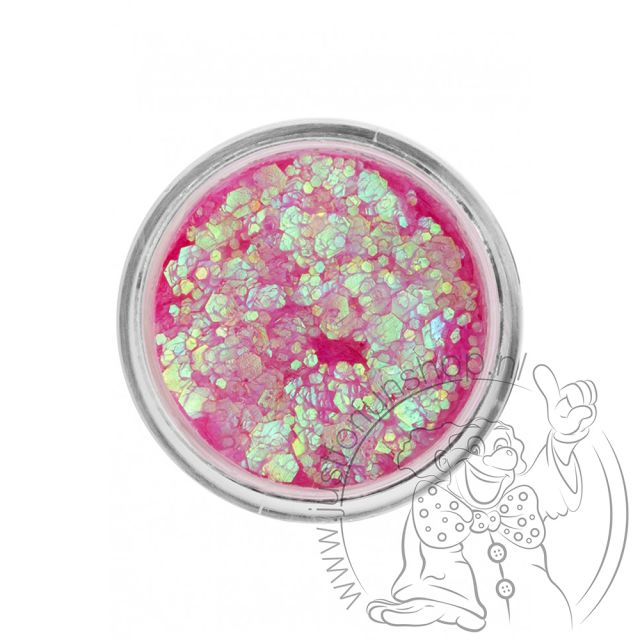 PXP pressed chunky glitter cream flamingo pink chameleon