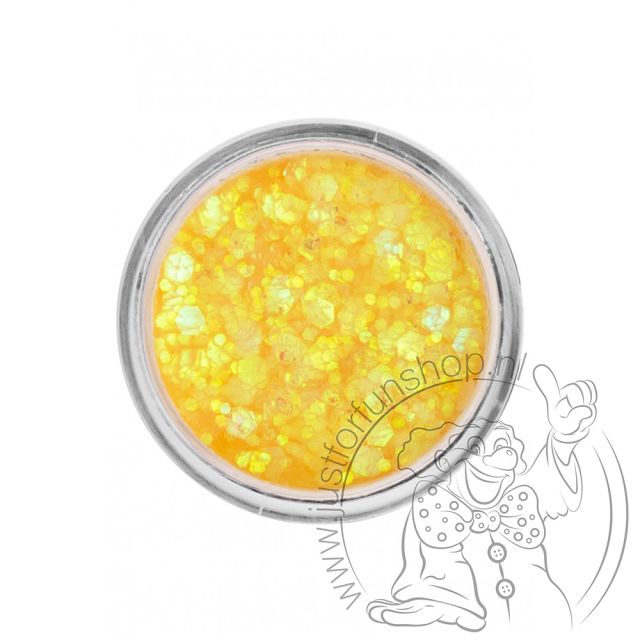 PXP pressed chunky glitter cream honey yellow chameleon