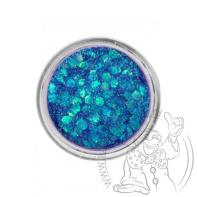 PXP pressed chunky glitter cream blue chameleon
