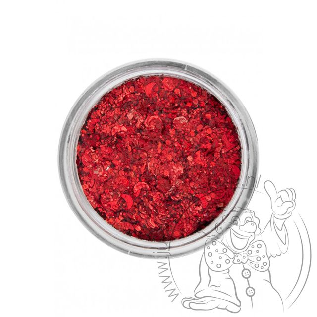 PXP pressed chunky glitter cream coral red