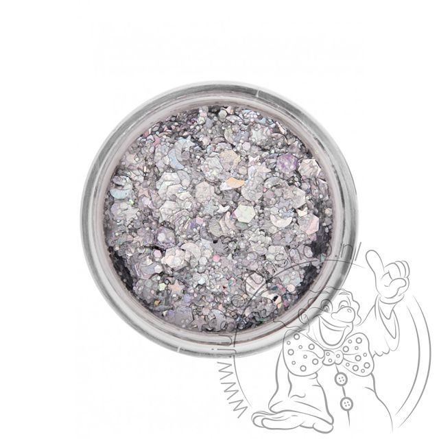 PXP pressed chunky glitter cream lucky silver