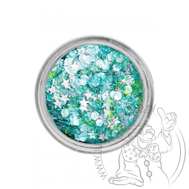 PXP pressed chunky glitter cream turquoise ocean