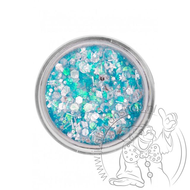 PXP pressed chunky glitter cream turquoise candy