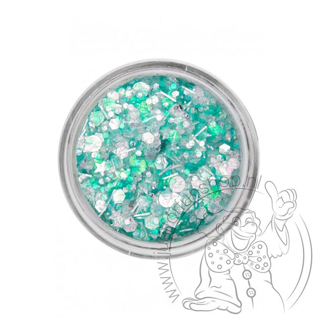 PXP pressed chunky glitter cream sea green candy
