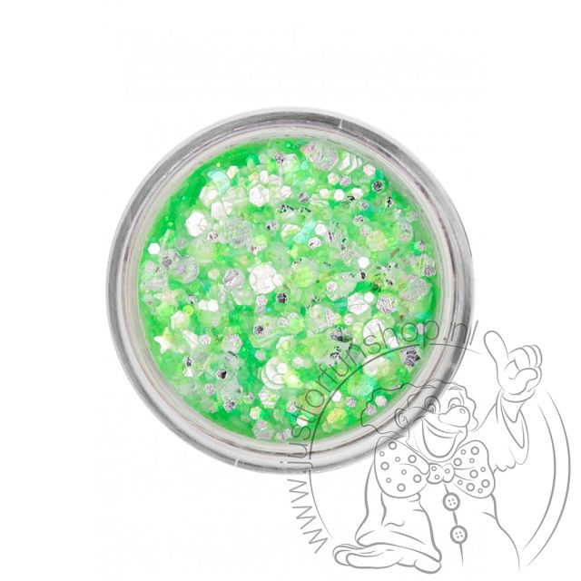 PXP pressed chunky glitter cream neon emerald candy