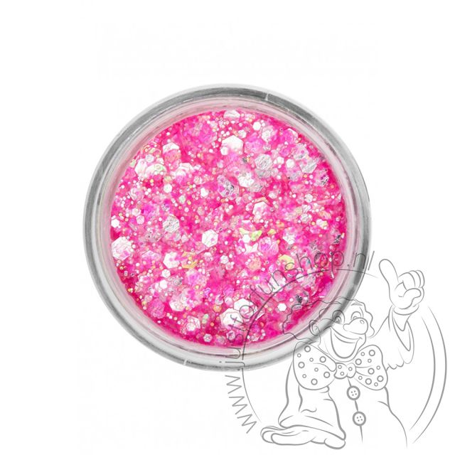 PXP pressed chunky glitter cream neon pink candy