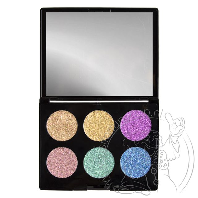 PXP Pressed Duo Chrome Eyeshadow palette 6 kleuren 2.4 gram