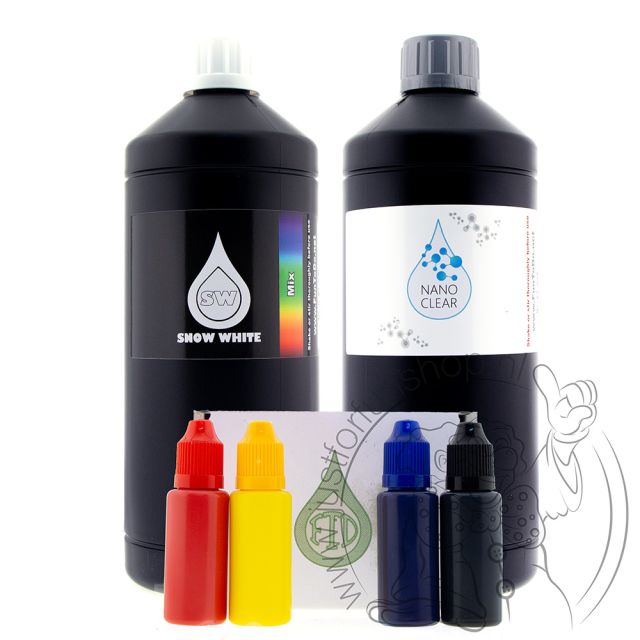 FunToDo 3D Resin Snow White / Nano Clear kleurbundel