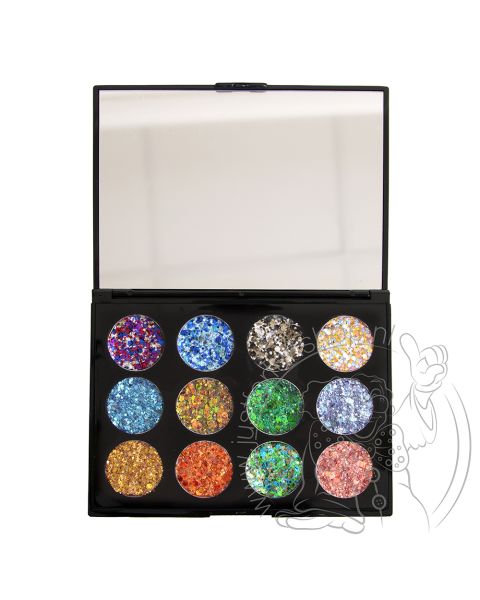 PXP pressed chunky glitter cream Palette L'Automne 12 kleuren 1.5 gram