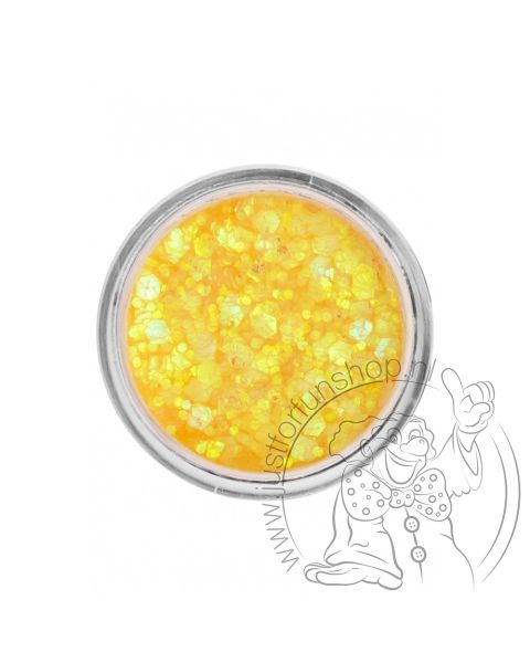 PXP pressed chunky glitter cream honey yellow chameleon