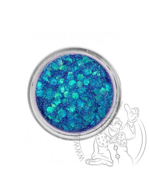 PXP pressed chunky glitter cream blue chameleon