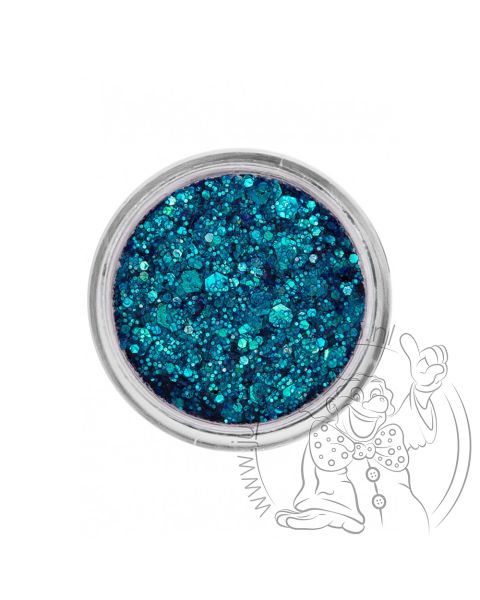 PXP pressed chunky glitter cream peacock