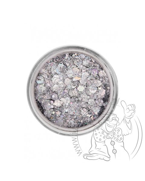 PXP pressed chunky glitter cream lucky silver