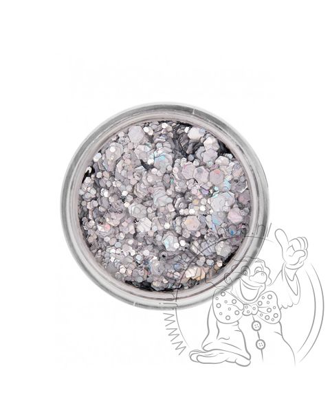 PXP pressed chunky glitter cream silver lining