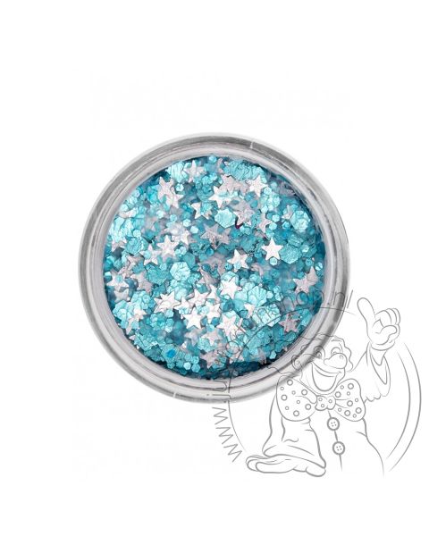 PXP pressed chunky glitters cream heavenly blue
