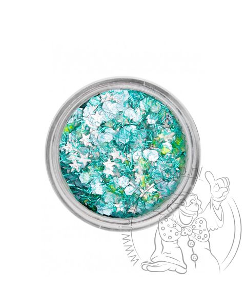 PXP pressed chunky glitter cream turquoise ocean