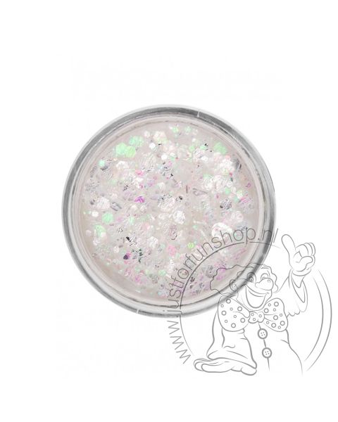 PXP pressed chunky glitter cream iceberg white