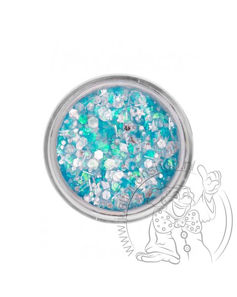 PXP pressed chunky glitter cream turquoise candy