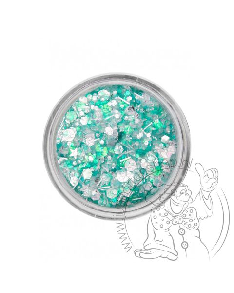PXP pressed chunky glitter cream sea green candy