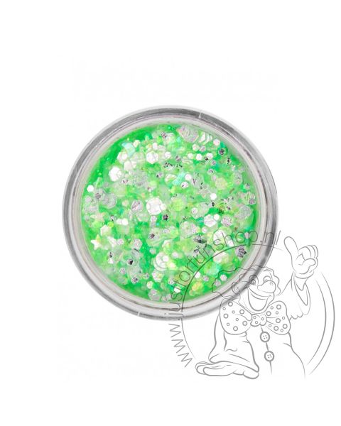 PXP pressed chunky glitter cream neon emerald candy