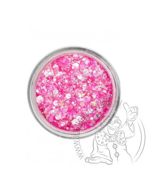 PXP pressed chunky glitter cream neon pink candy