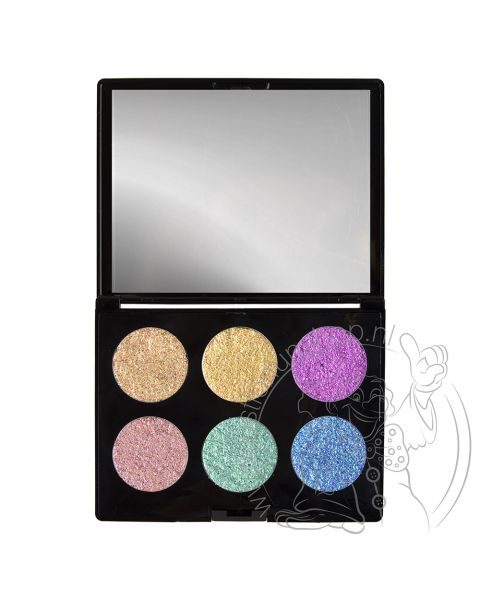 PXP Pressed Duo Chrome Eyeshadow palette 6 kleuren 2.4 gram