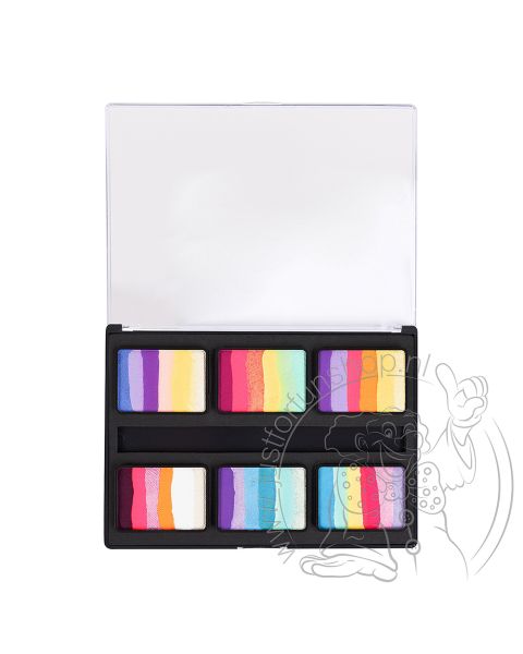 PXP Hobby watercolor by Lyudmyla Kotova Big splitcake Palette Pastel Unicorn 6 x 30 gram